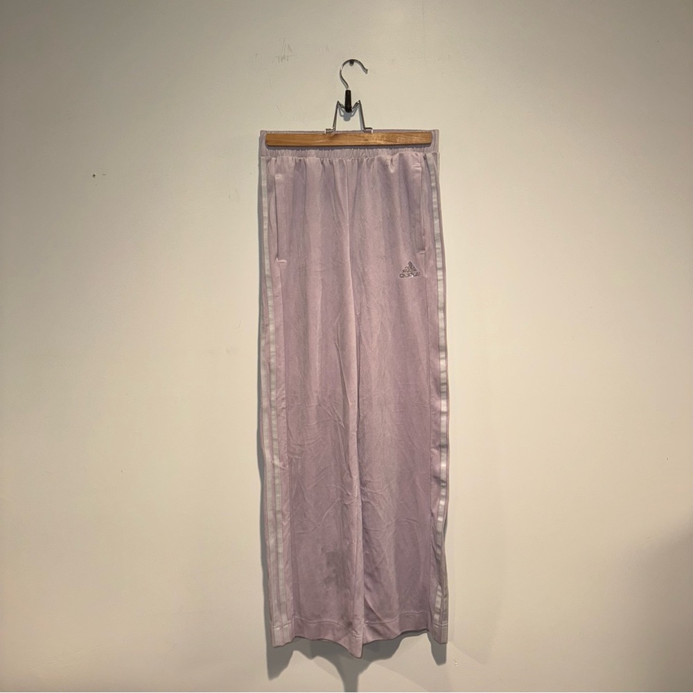 Adidas Light Pink Velvet Track Pants